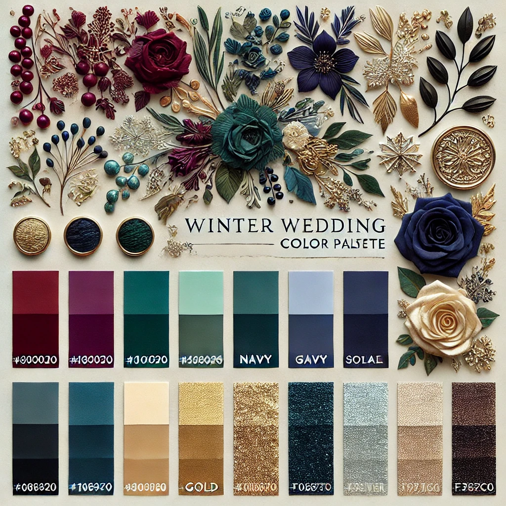 winter wedding color palette